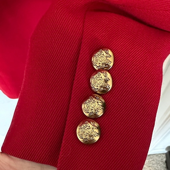 Lauren Ralph Lauren Women's Scarlet Blazer with Crest Made in USA - Picture 5 of 10